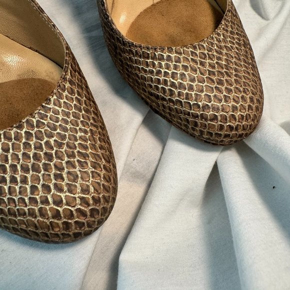 Kate Spade metallic snakeskin pump / heels - Picture 1 of 6